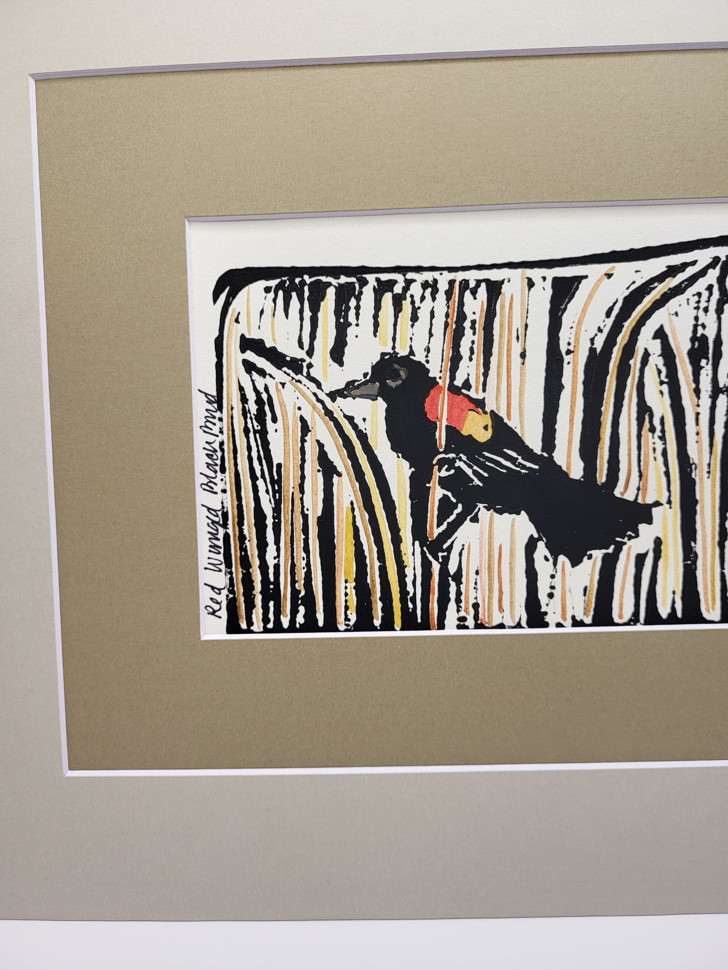 Red Winged Black Bird (11x14)- Original Art
