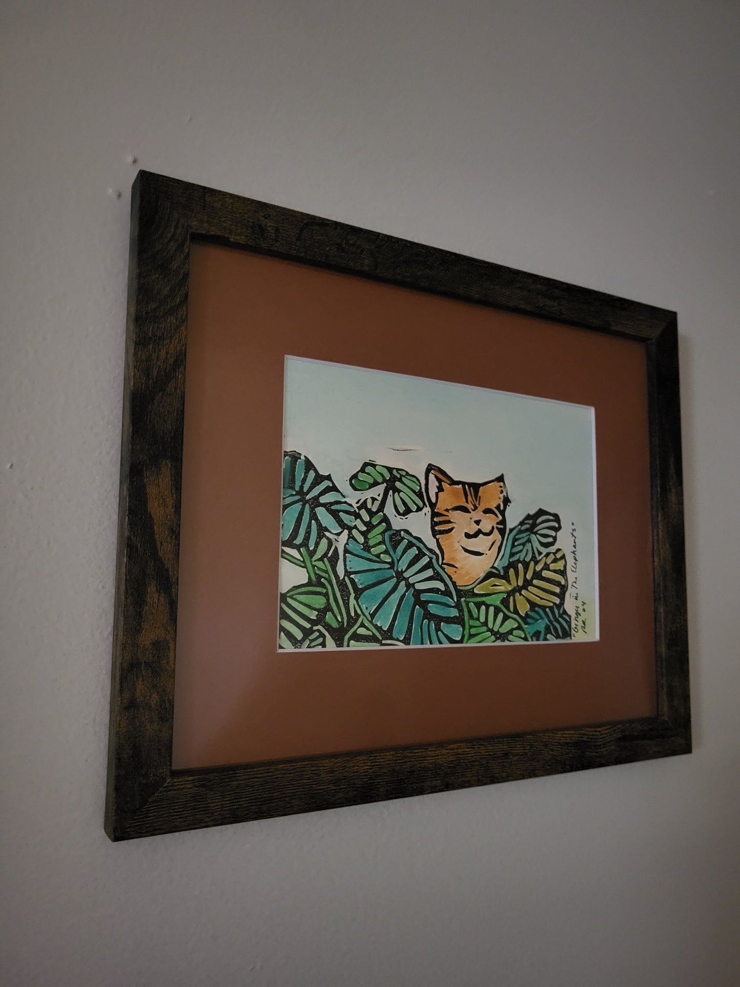 Ginger in the Elephants-Framed-Original Art