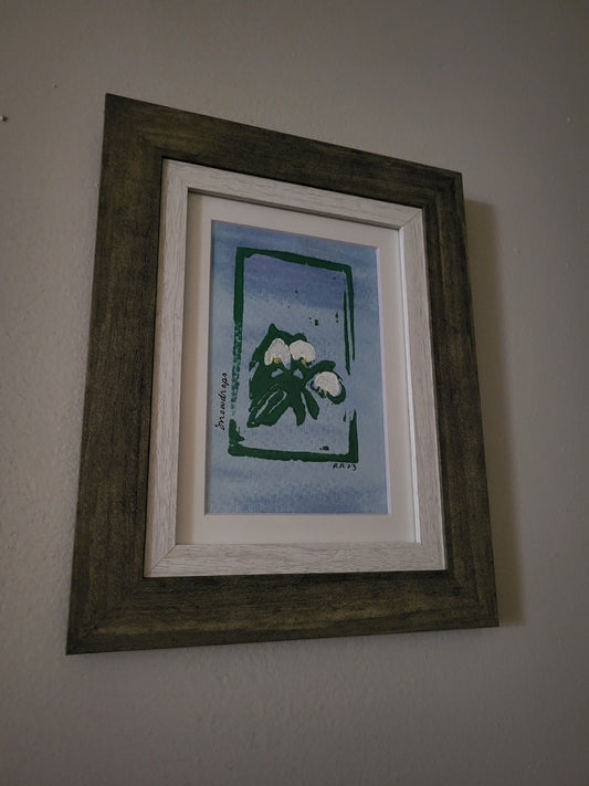 Snowdrops-Framed (3)-Original Art