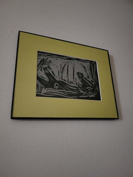 Northern Green Frog - Original Art - Framed