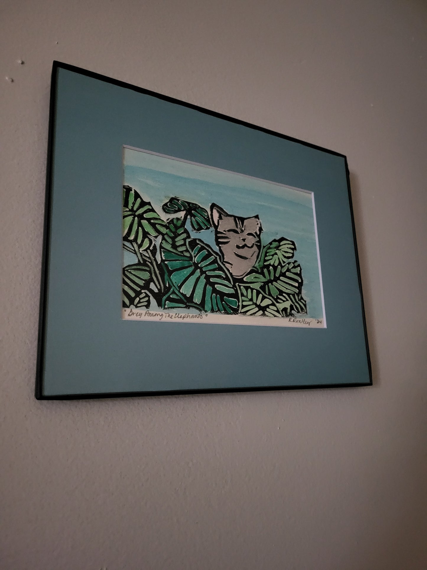 Grey in the Elephants-Framed-Original Art (Copy)
