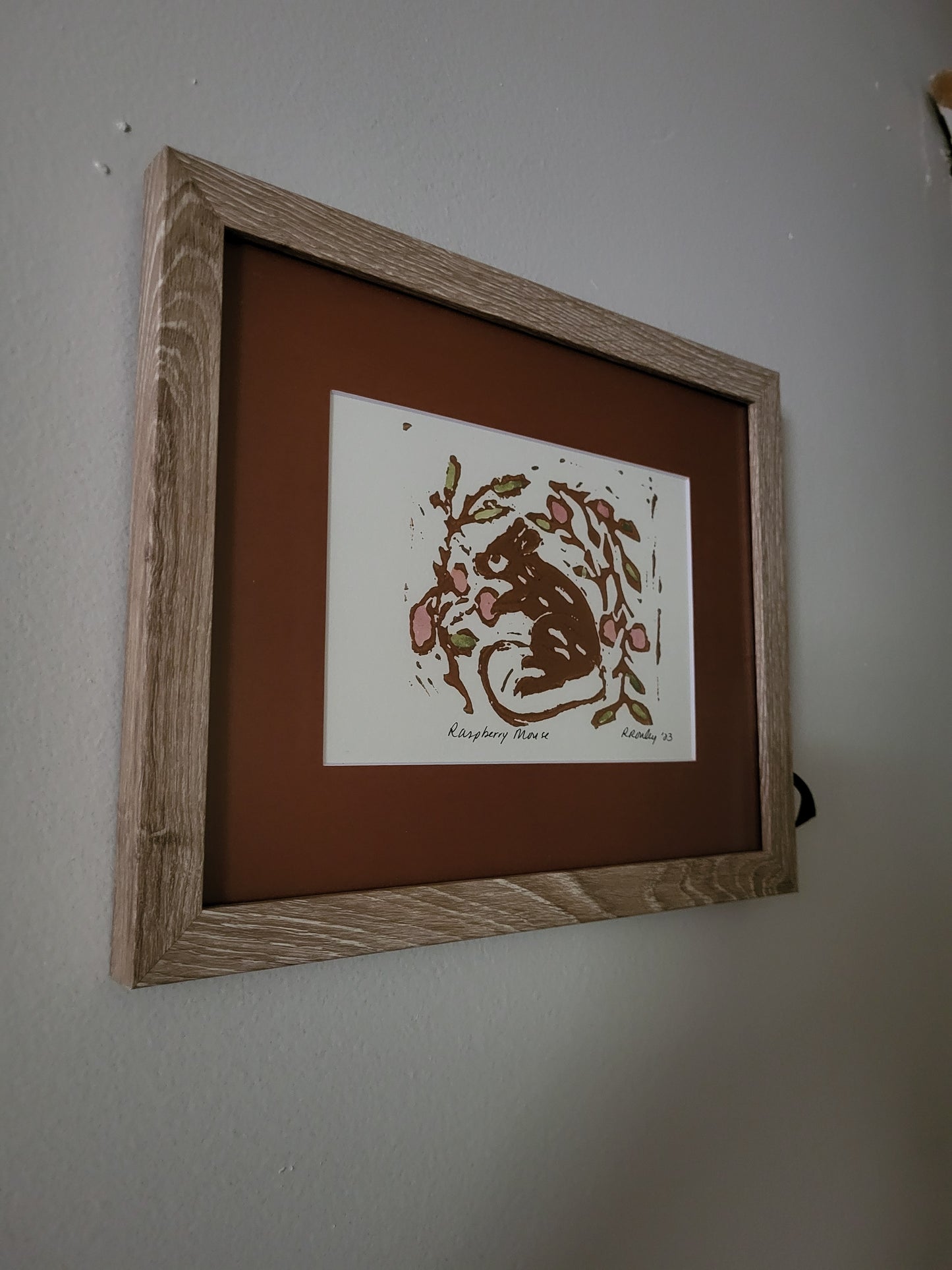 Raspberry Mouse-Framed-Original Art
