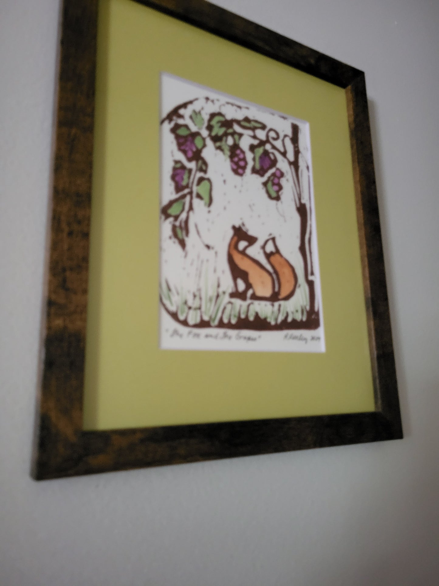 The Fox & The Grapes-Framed-Original Art