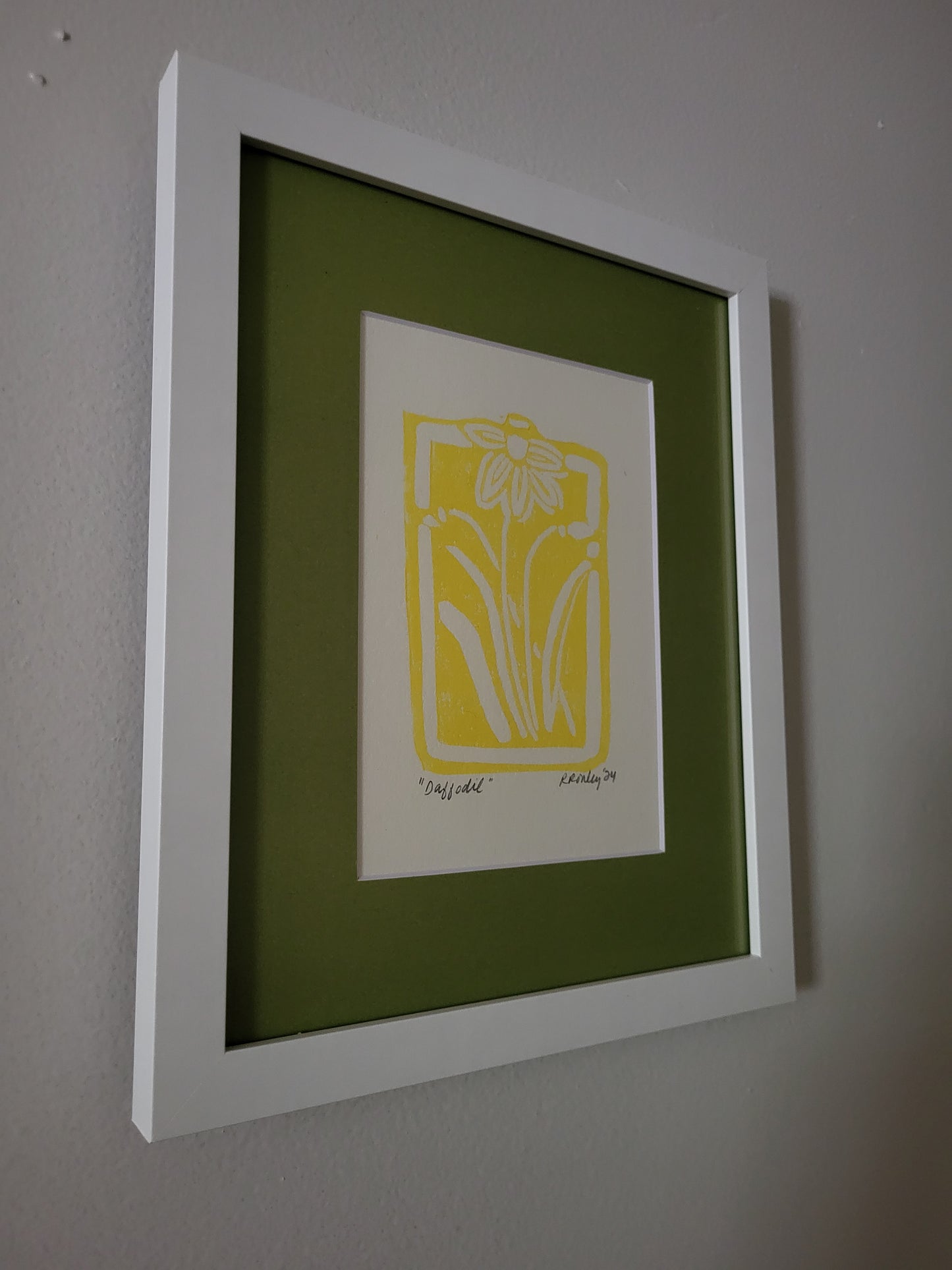 Daffodil-Framed-Original Art