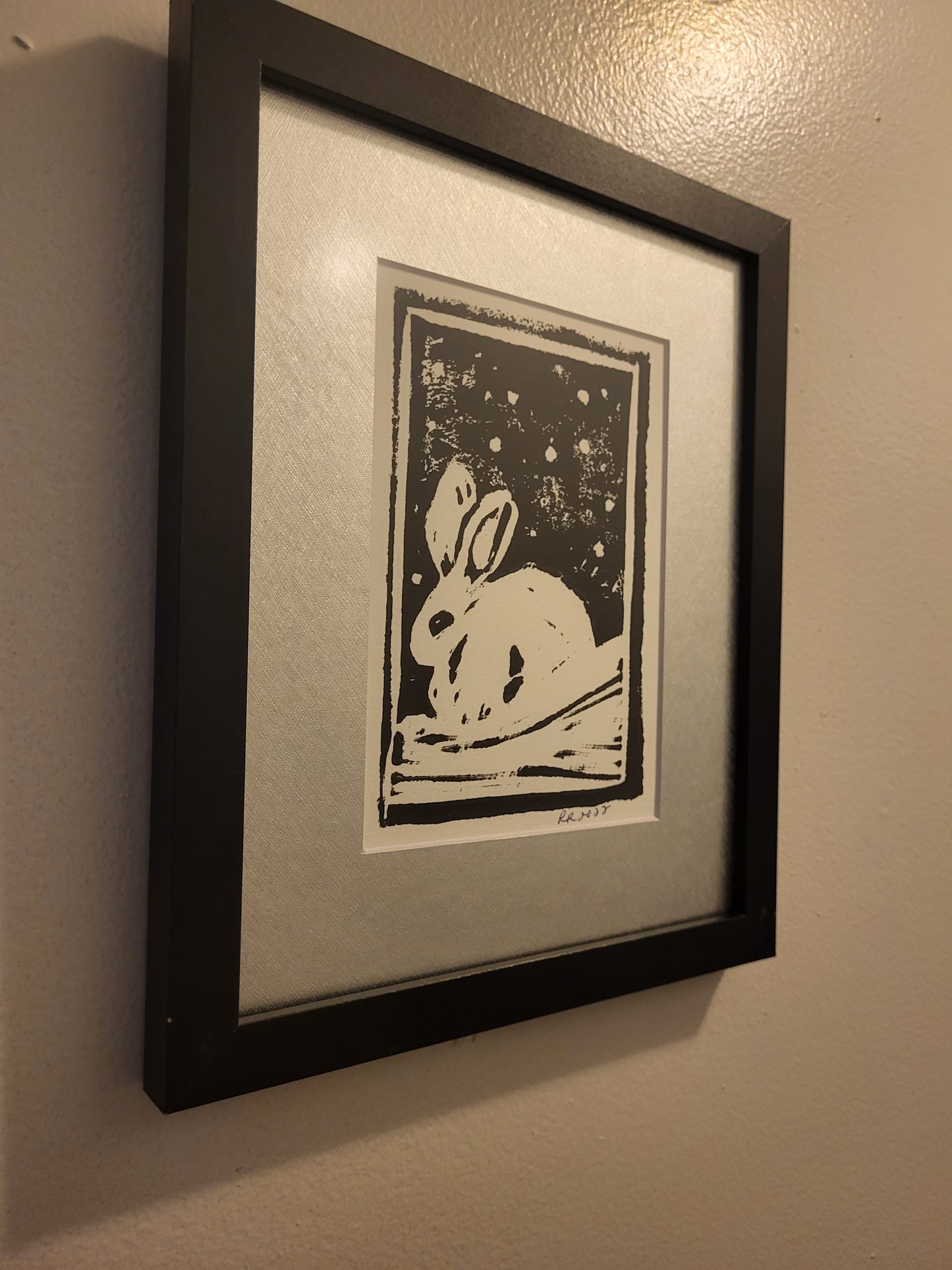 Snowshoe Hare-Framed-Original Art