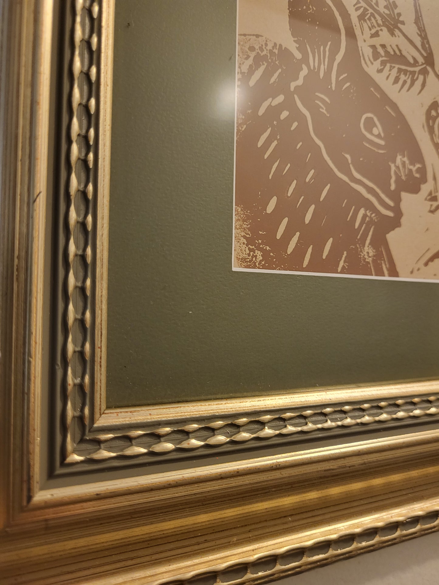 Rabbit in Ferns - Original Art - Framed