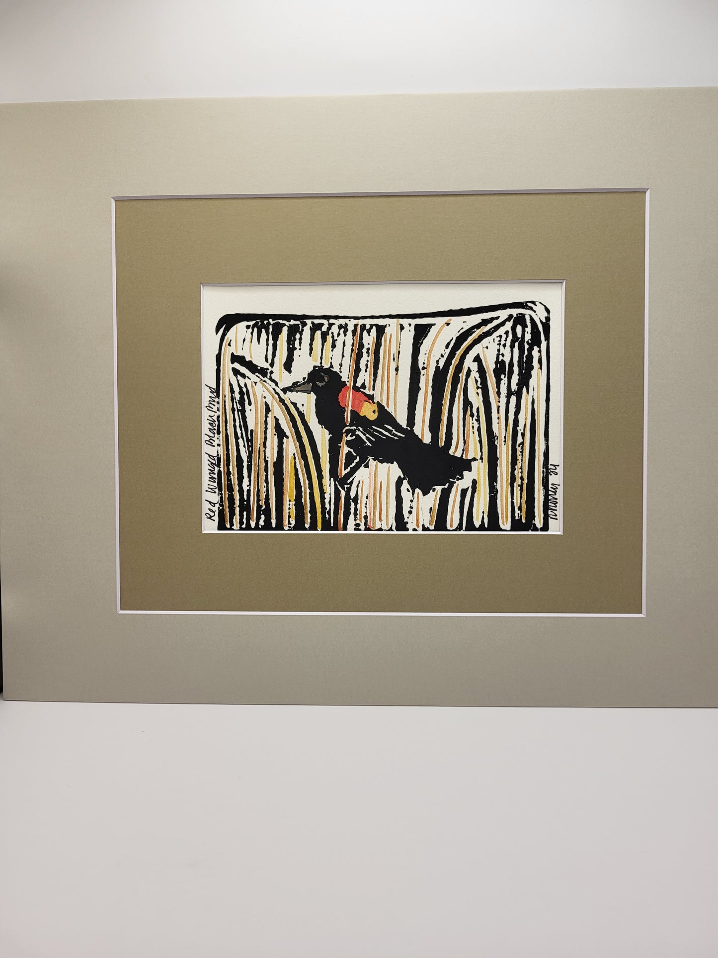 Red Winged Black Bird (11x14)- Original Art