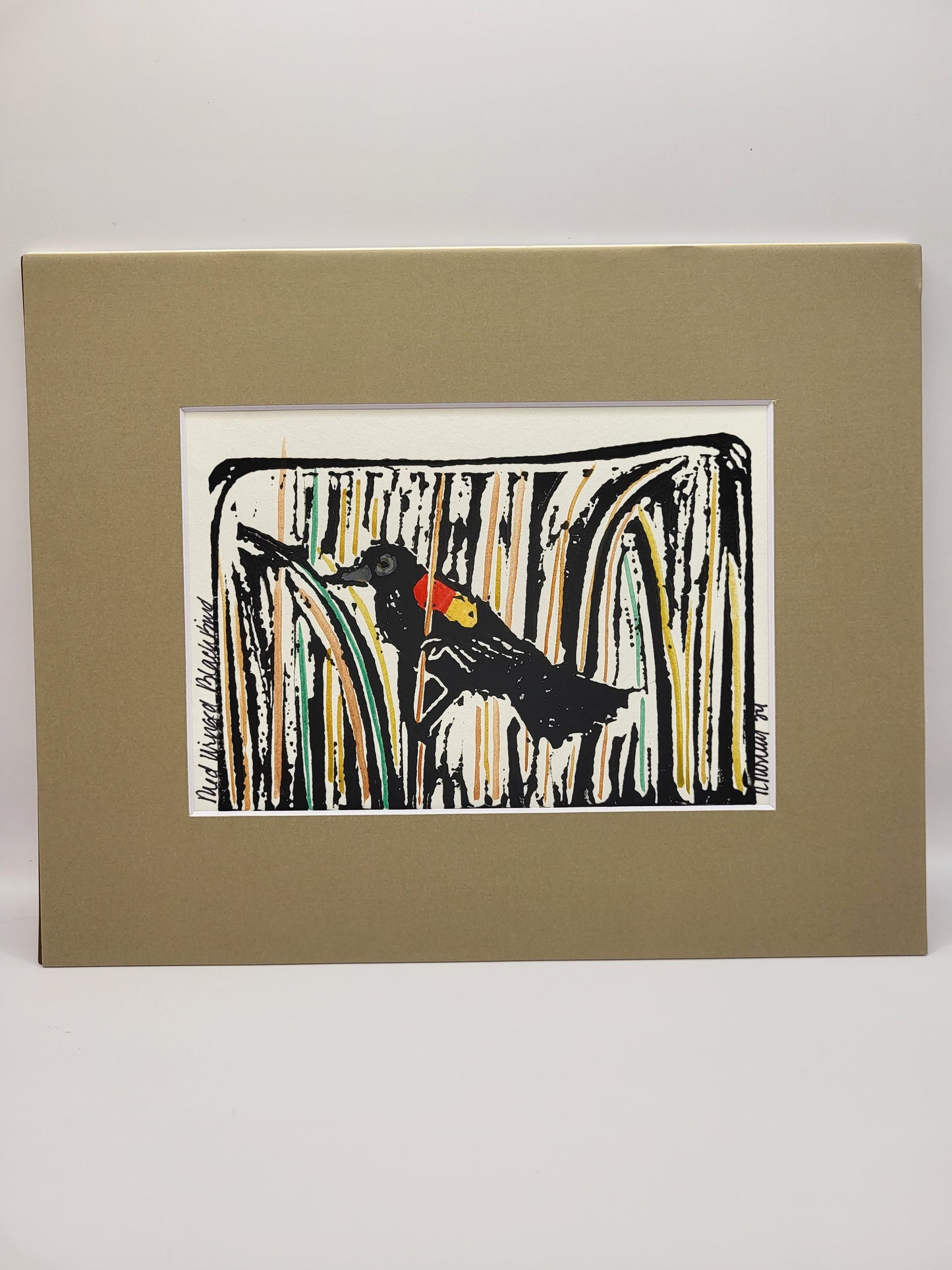 Red Winged Black Bird - Original Art