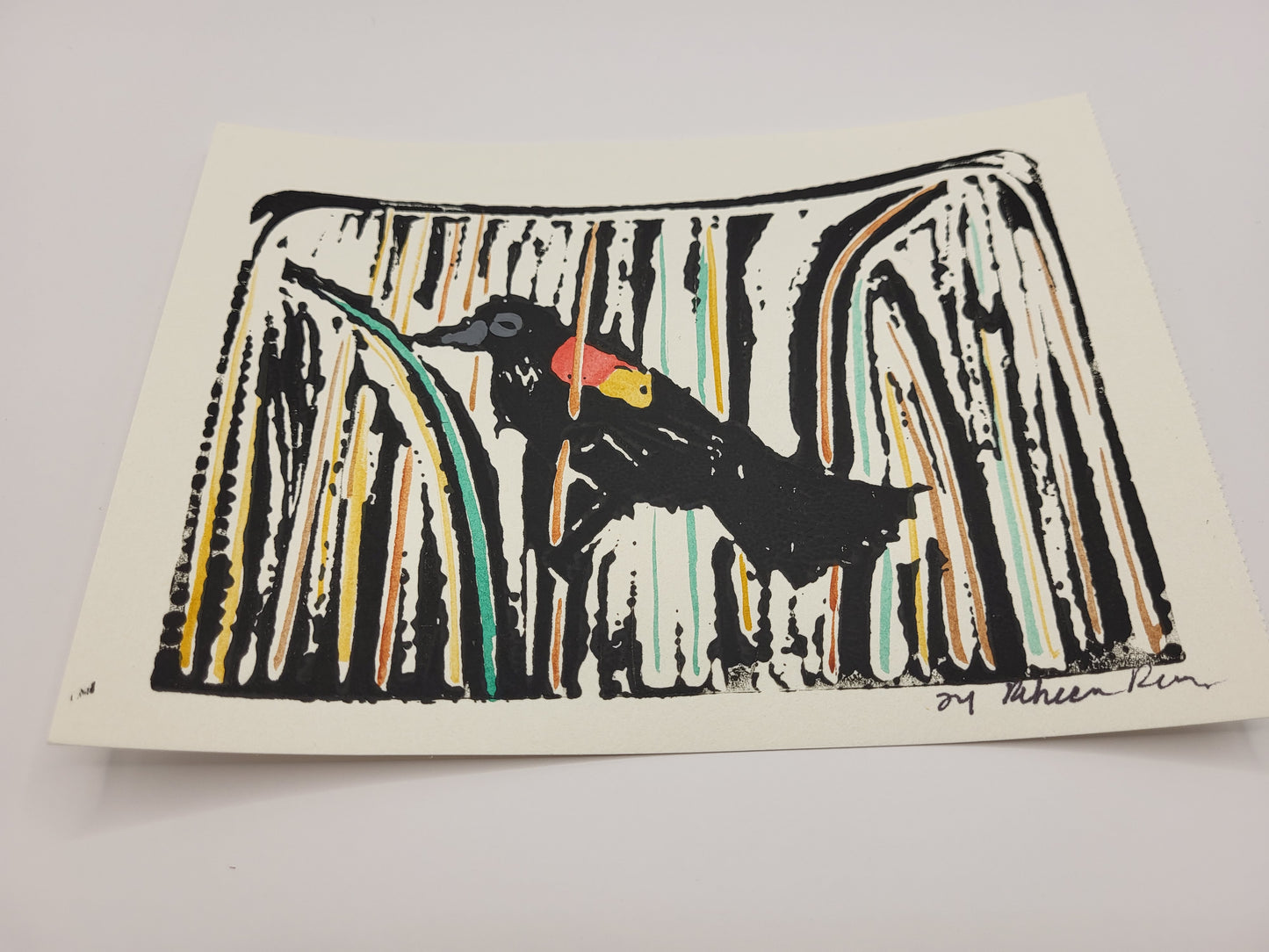 Red Winged Black Bird (3)- Original Art