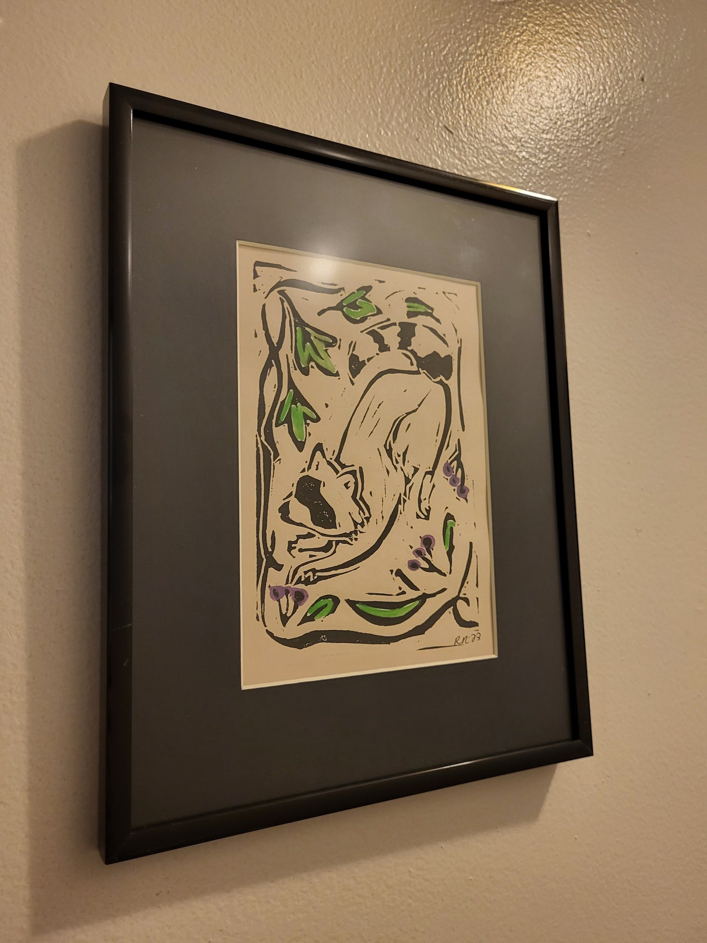 Raccoon & The Sassafras Tree - Original Art - Framed