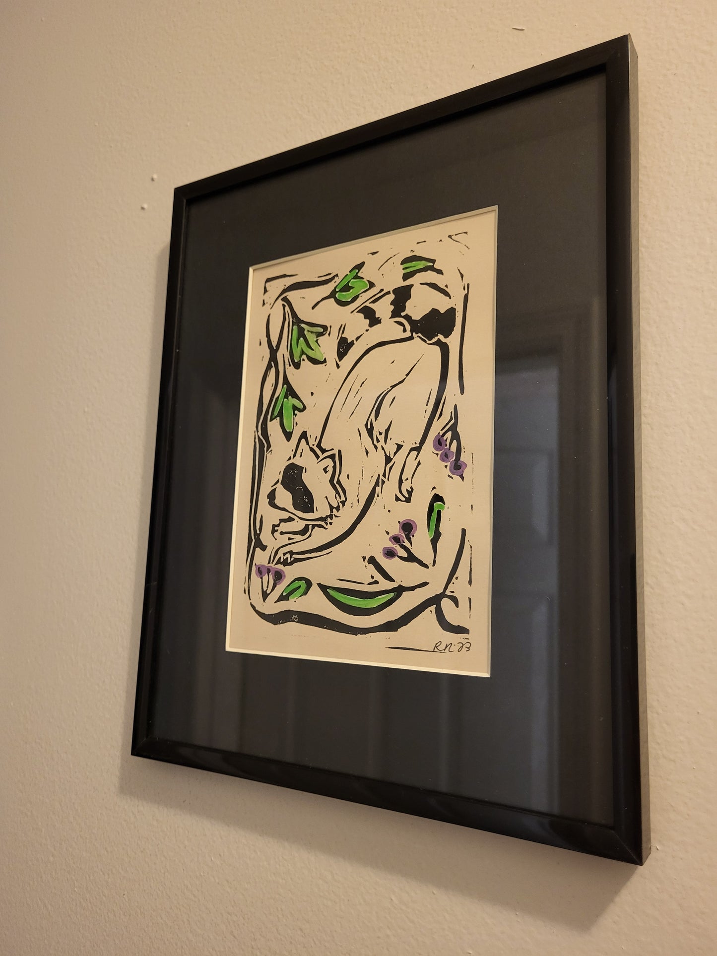 Raccoon & The Sassafras Tree - Original Art - Framed