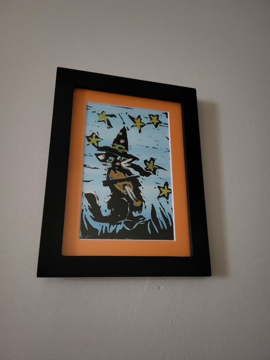Cat & The Fiddle-Framed-Original Art