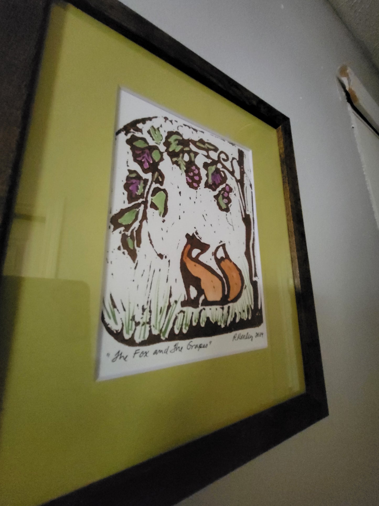 The Fox & The Grapes-Framed-Original Art