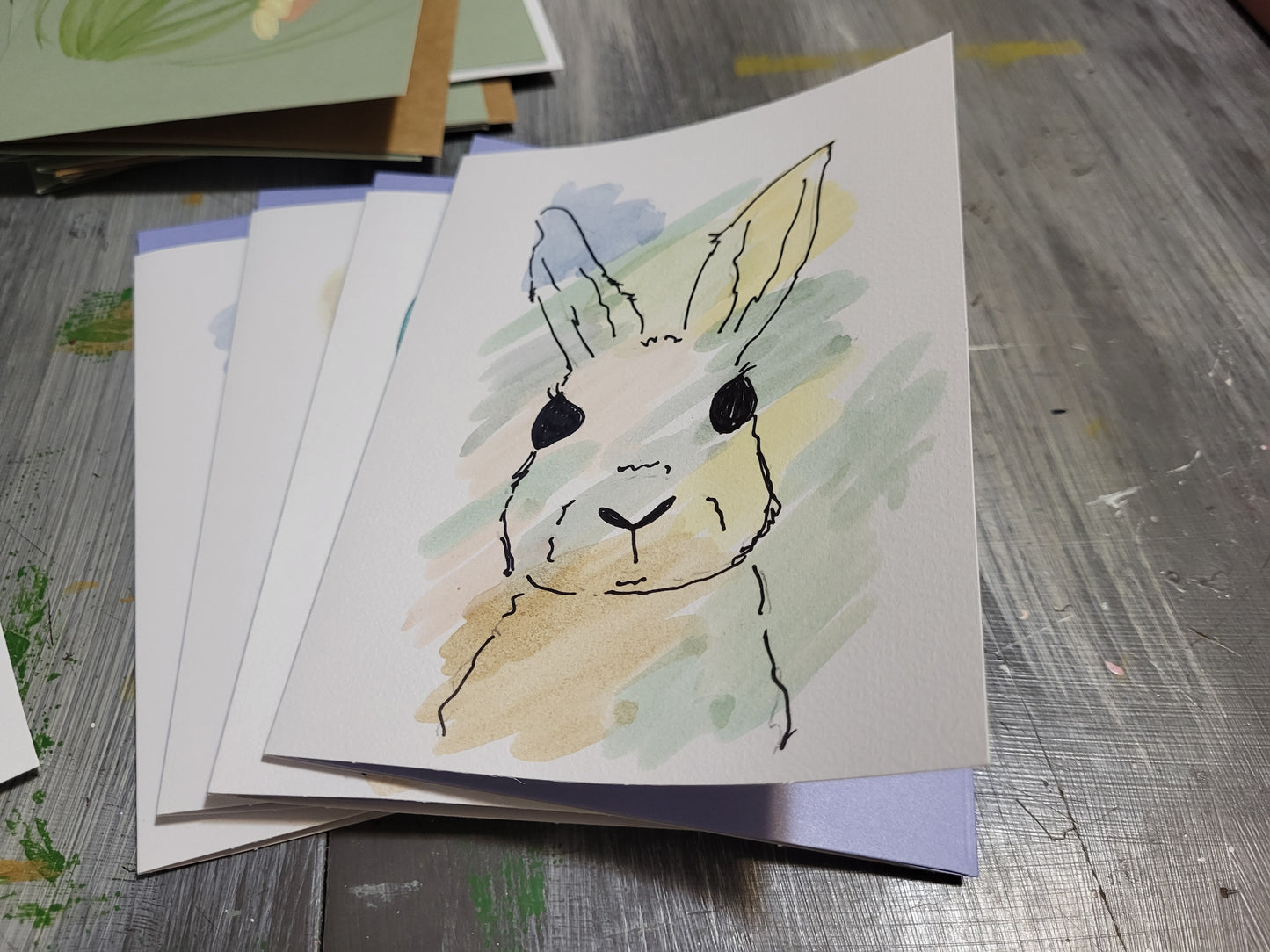 Greeting Card - Pastel Rabbit