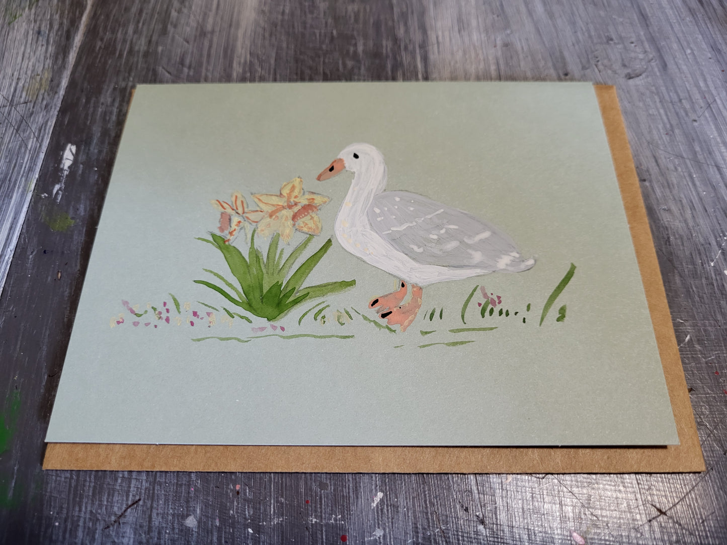 Greeting Card - Spring Goose