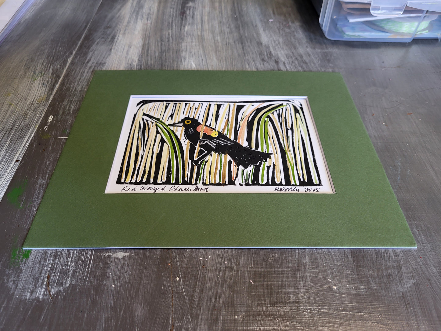 Red Winged Black Bird - Original Art