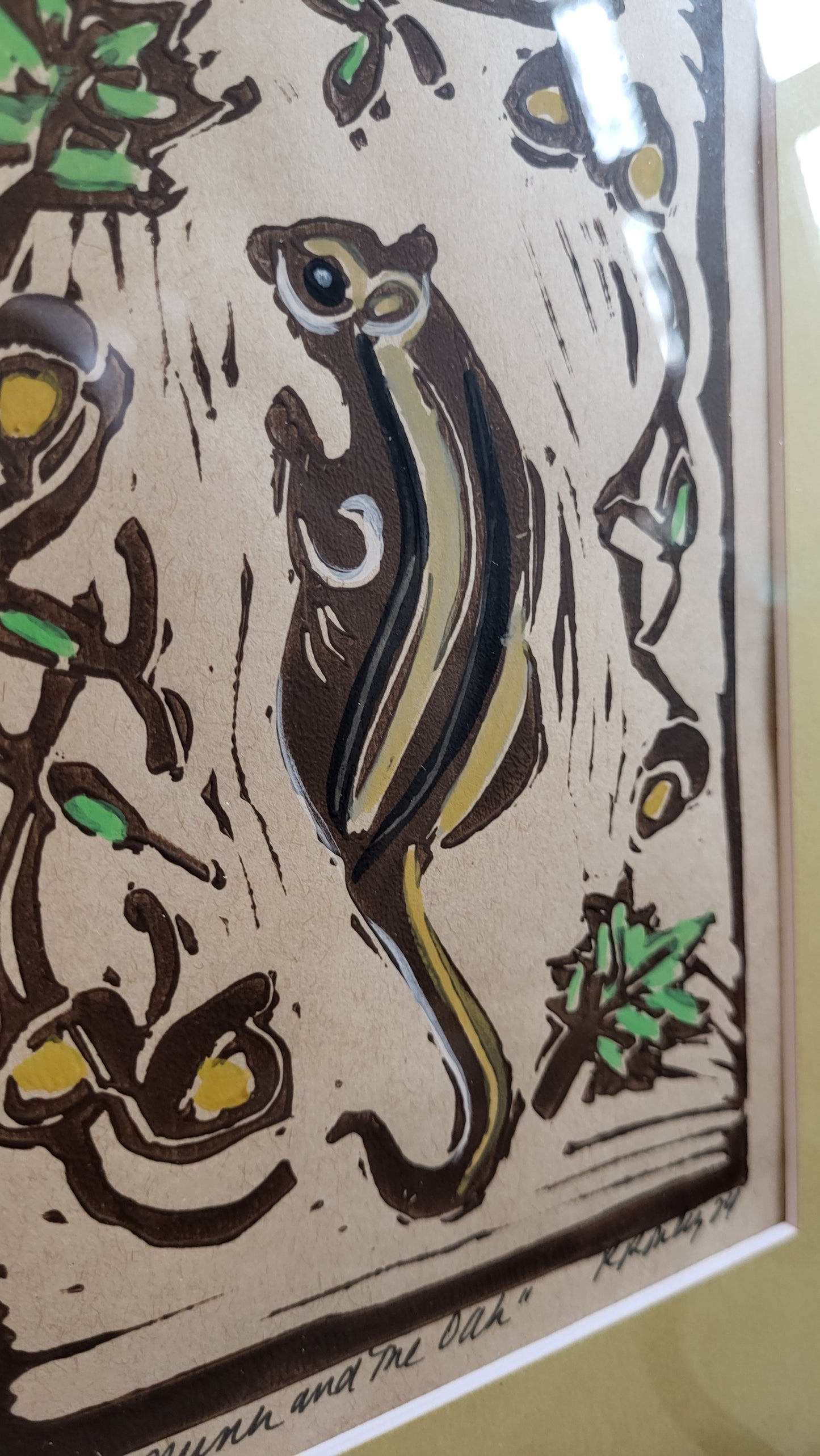 Chipmunk in the Oak-8x10-Original Art