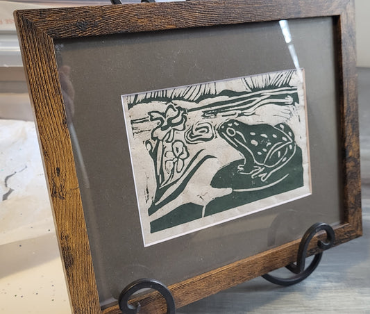 Frog and Iris-8x10-Original Art