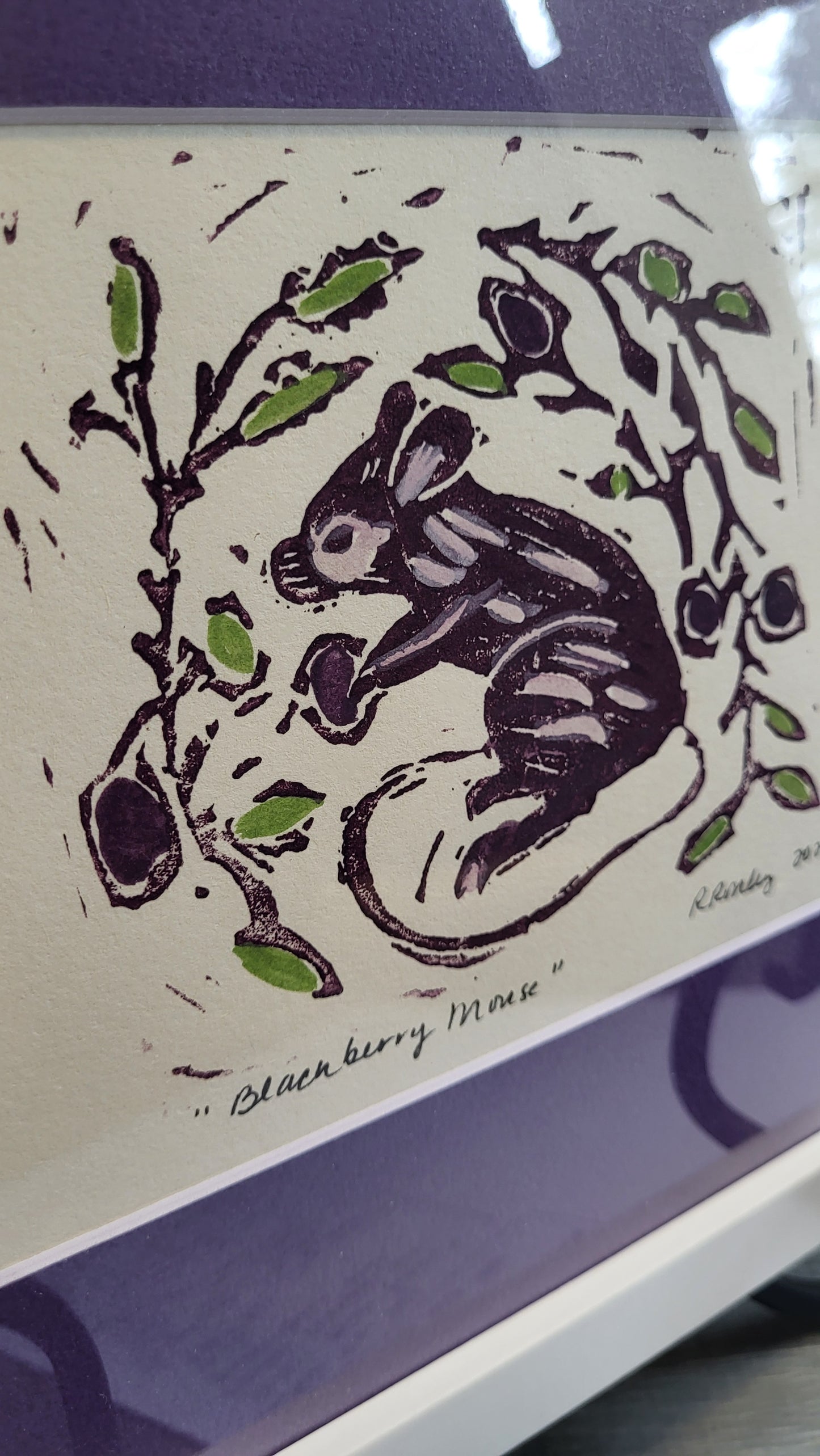 Blackberry Mouse-8x10-Original Art